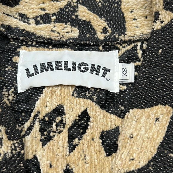 Vintage Limelight Bolero Woven Black & Cream Jacket X-Small - Picture 8 of 11